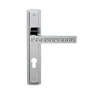 Reflex Crystal Lever Handle on Plate in